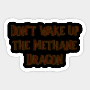 Methane Dragon Climate Change COP26 Glasow Sticker